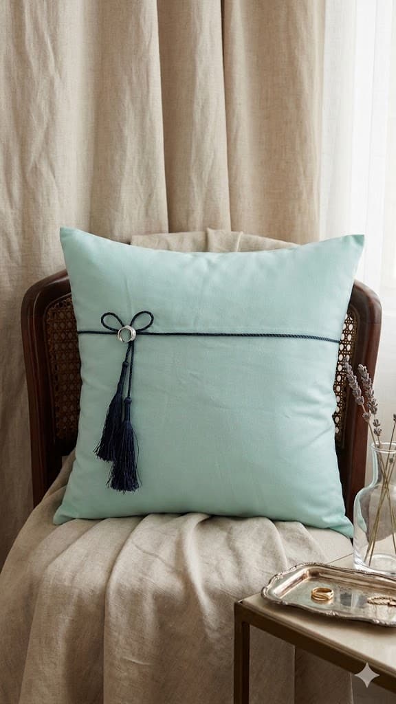 Ice Blue — Linen Cushion